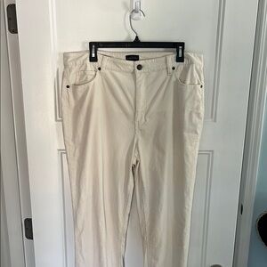 Talbots Women's Cream Corduroy Jeans